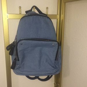 M.M.S. Denim Backpack With Embellishments